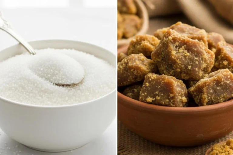 White sugar vs jaggery